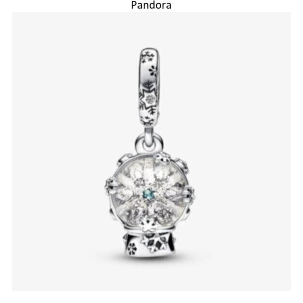 PANDORA Snowflake Snow Globe Dangle Charm